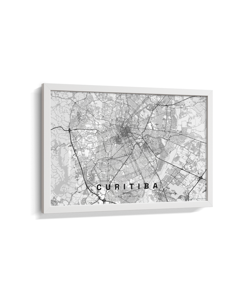 Quadro Horizontal Mapa de Curitiba