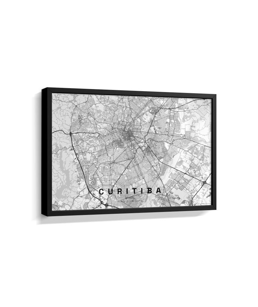 Quadro Horizontal Mapa de Curitiba