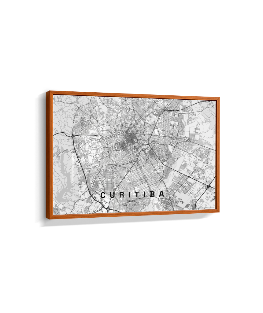 Quadro Horizontal Mapa de Curitiba