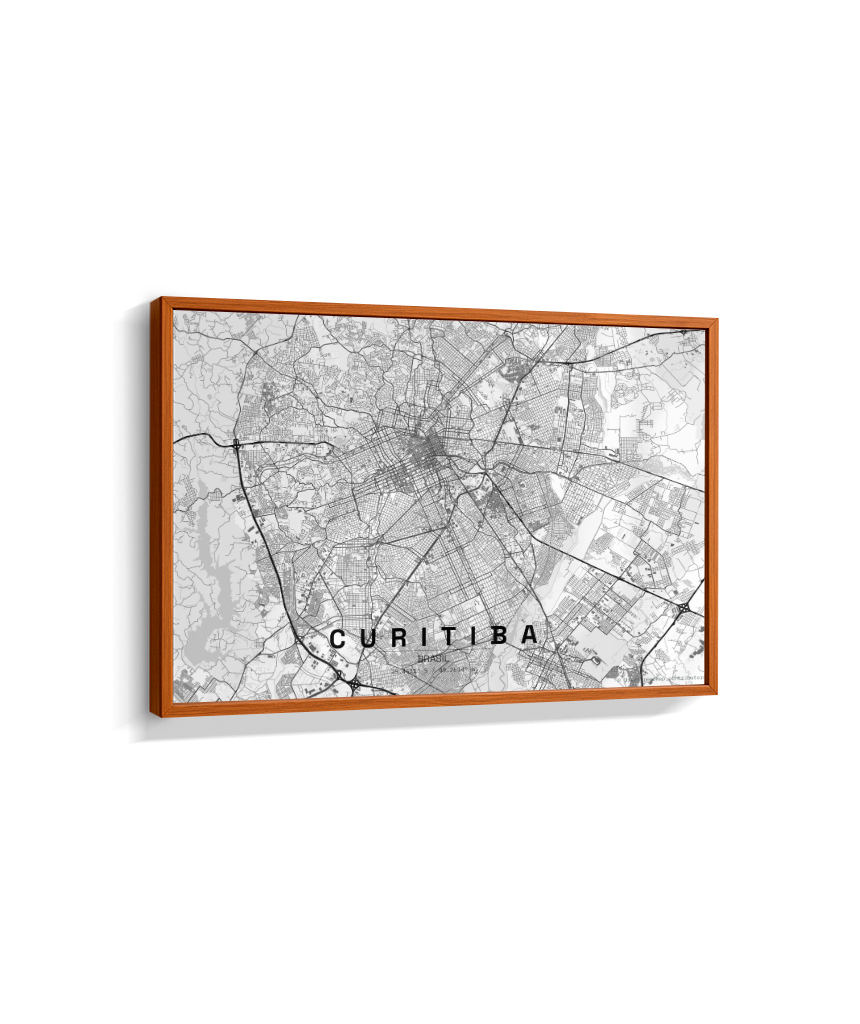 Quadro Horizontal Mapa de Curitiba
