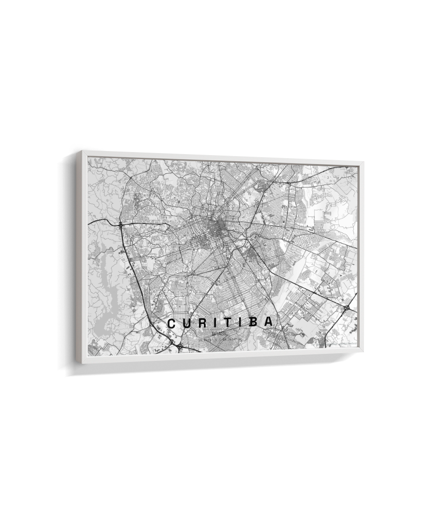 Quadro Horizontal Mapa de Curitiba