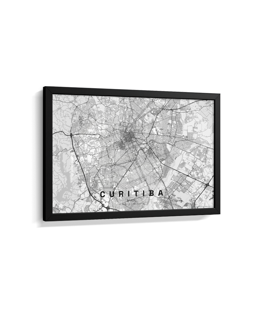Quadro Horizontal Mapa de Curitiba