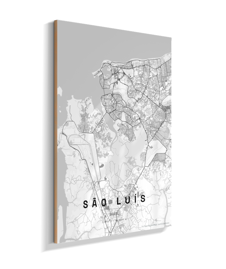 Quadro Mapa de São Luís - Vertical