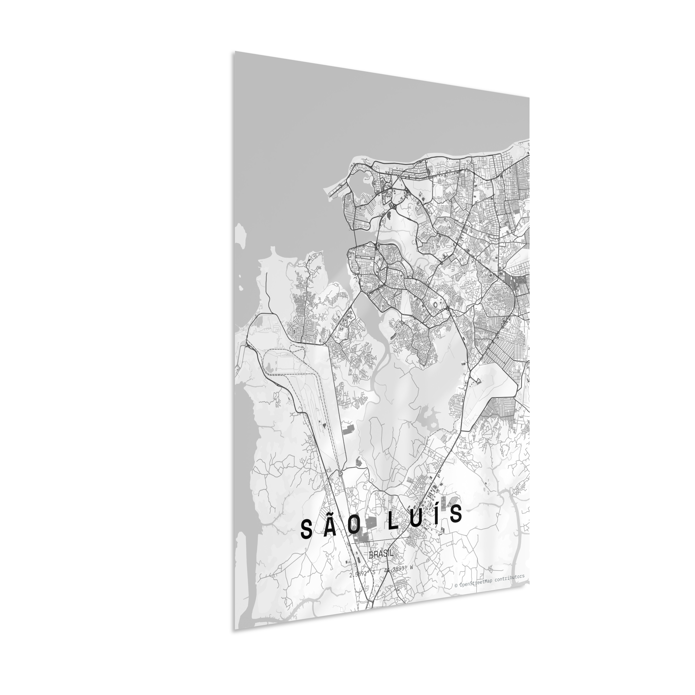 Quadro Mapa de São Luís - Vertical