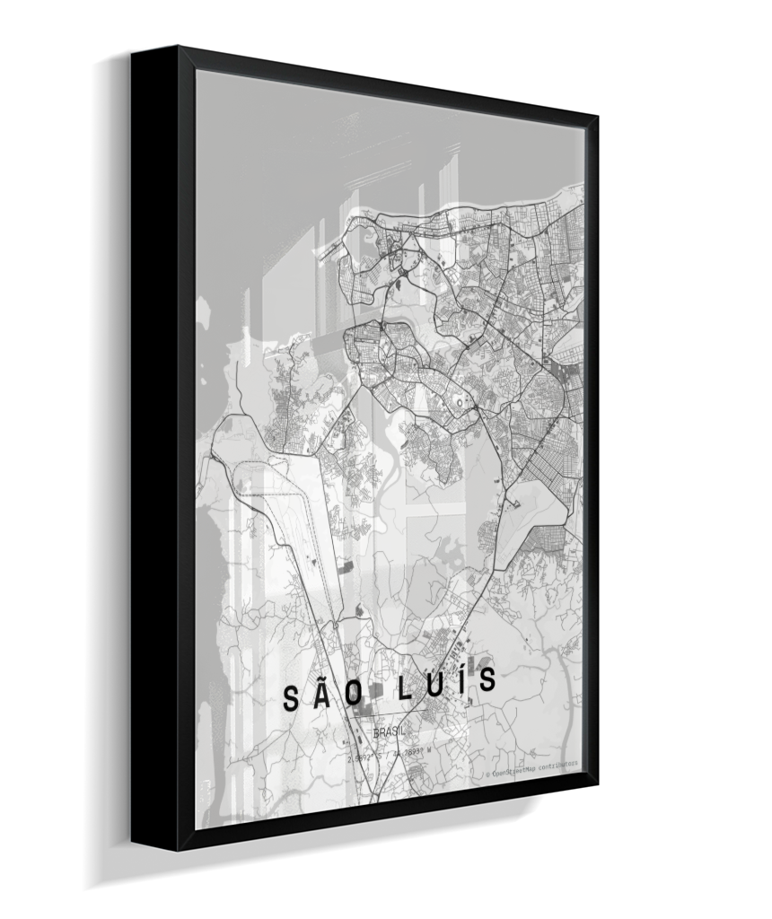 Quadro Mapa de São Luís - Vertical