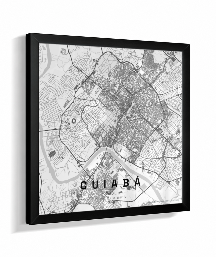 Quadro Quadrado Mapa de Cuiabá