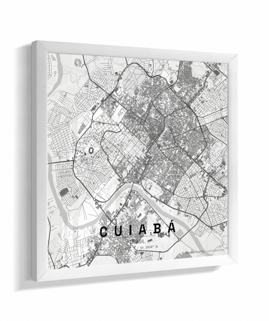 Quadro Quadrado Mapa de Cuiabá