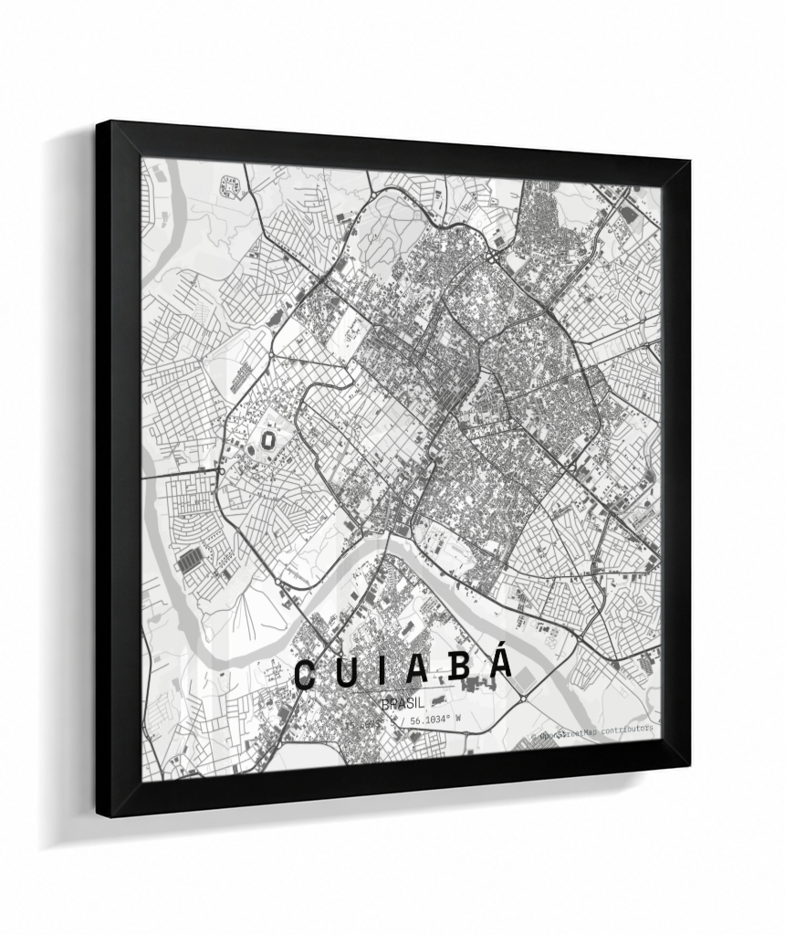 Quadro Quadrado Mapa de Cuiabá