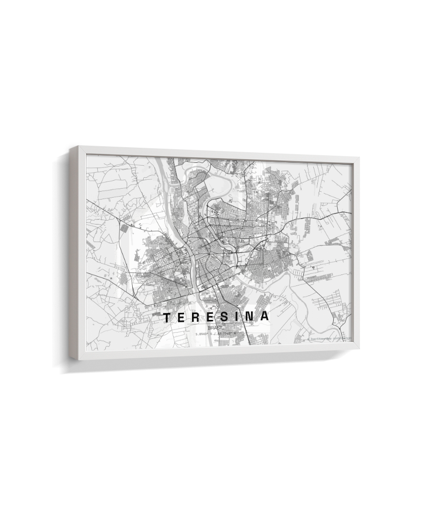 Quadro Mapa de Teresina - Horizontal