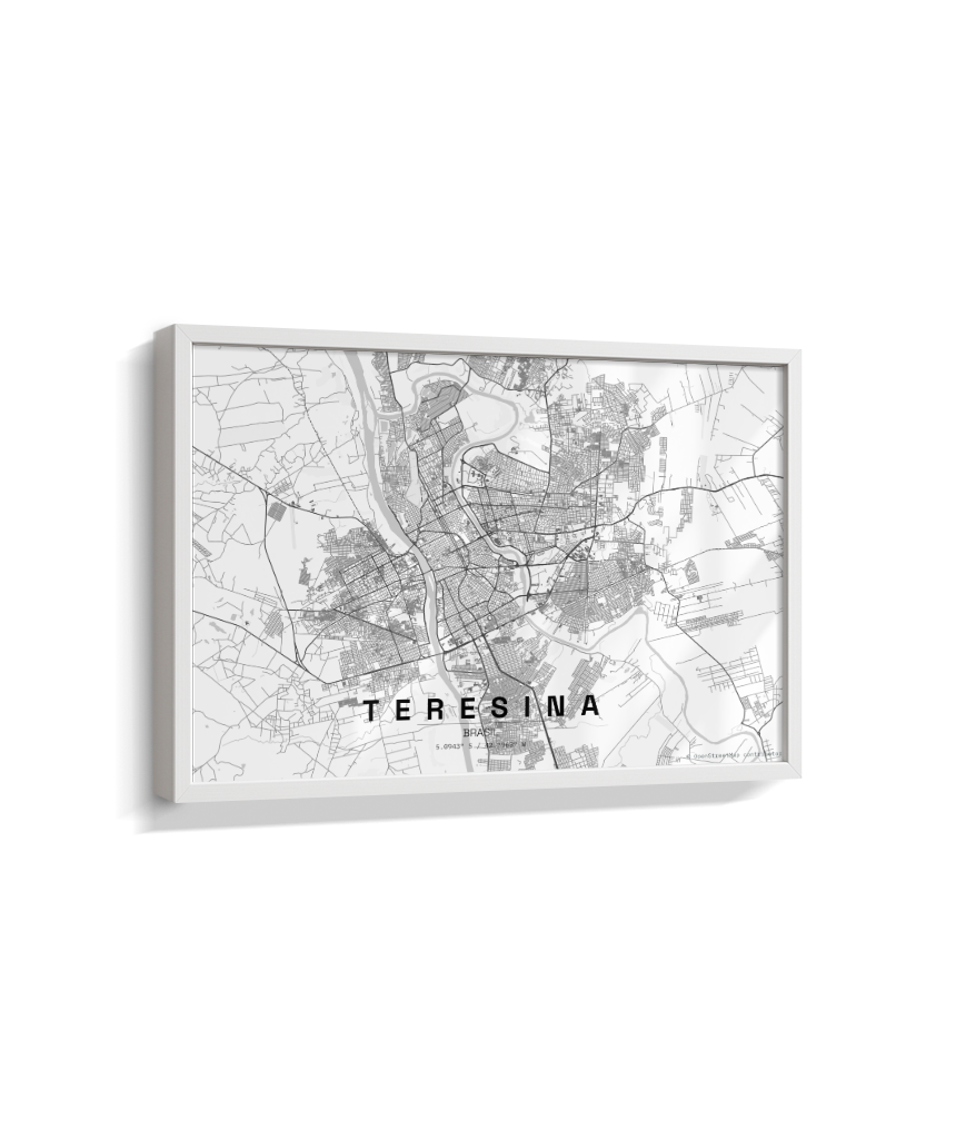 Quadro Mapa de Teresina - Horizontal