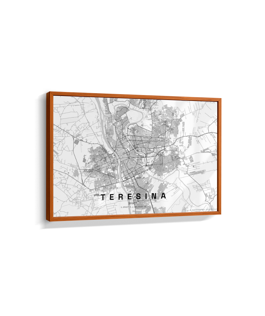 Quadro Mapa de Teresina - Horizontal