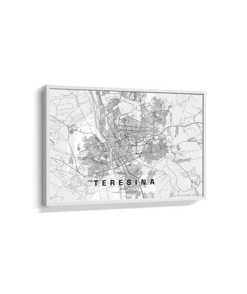 Quadro Mapa de Teresina - Horizontal