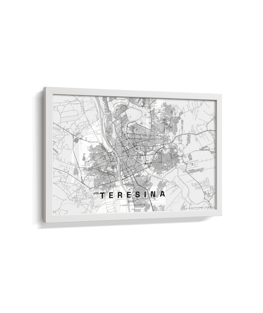 Quadro Mapa de Teresina - Horizontal