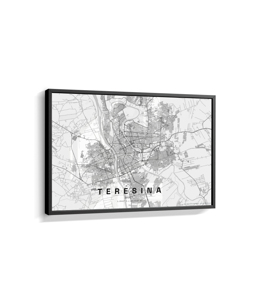 Quadro Mapa de Teresina - Horizontal