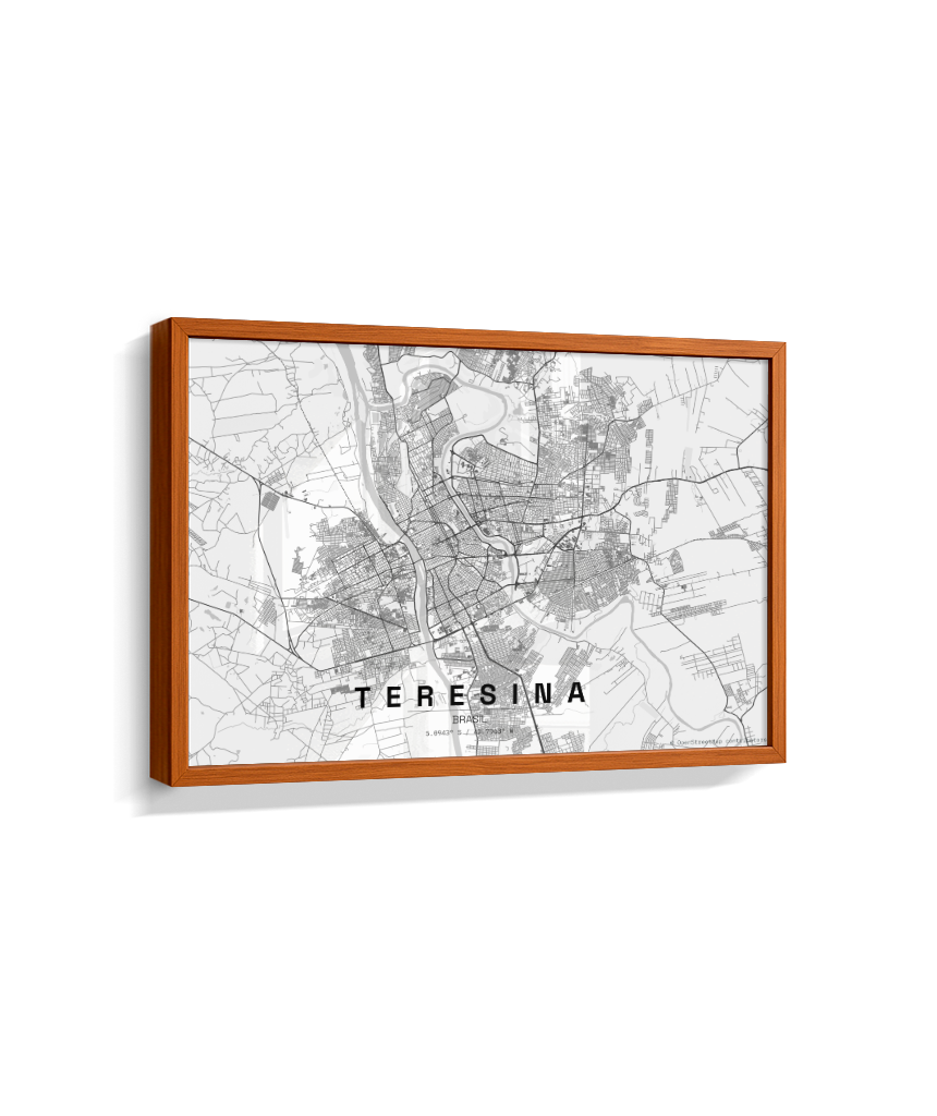 Quadro Mapa de Teresina - Horizontal