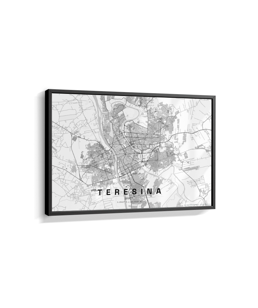 Quadro Mapa de Teresina - Horizontal