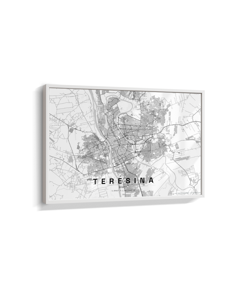 Quadro Mapa de Teresina - Horizontal
