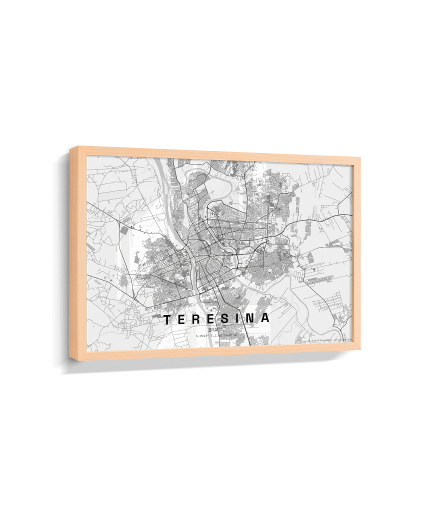 Quadro Mapa de Teresina - Horizontal