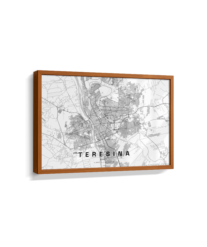Quadro Mapa de Teresina - Horizontal
