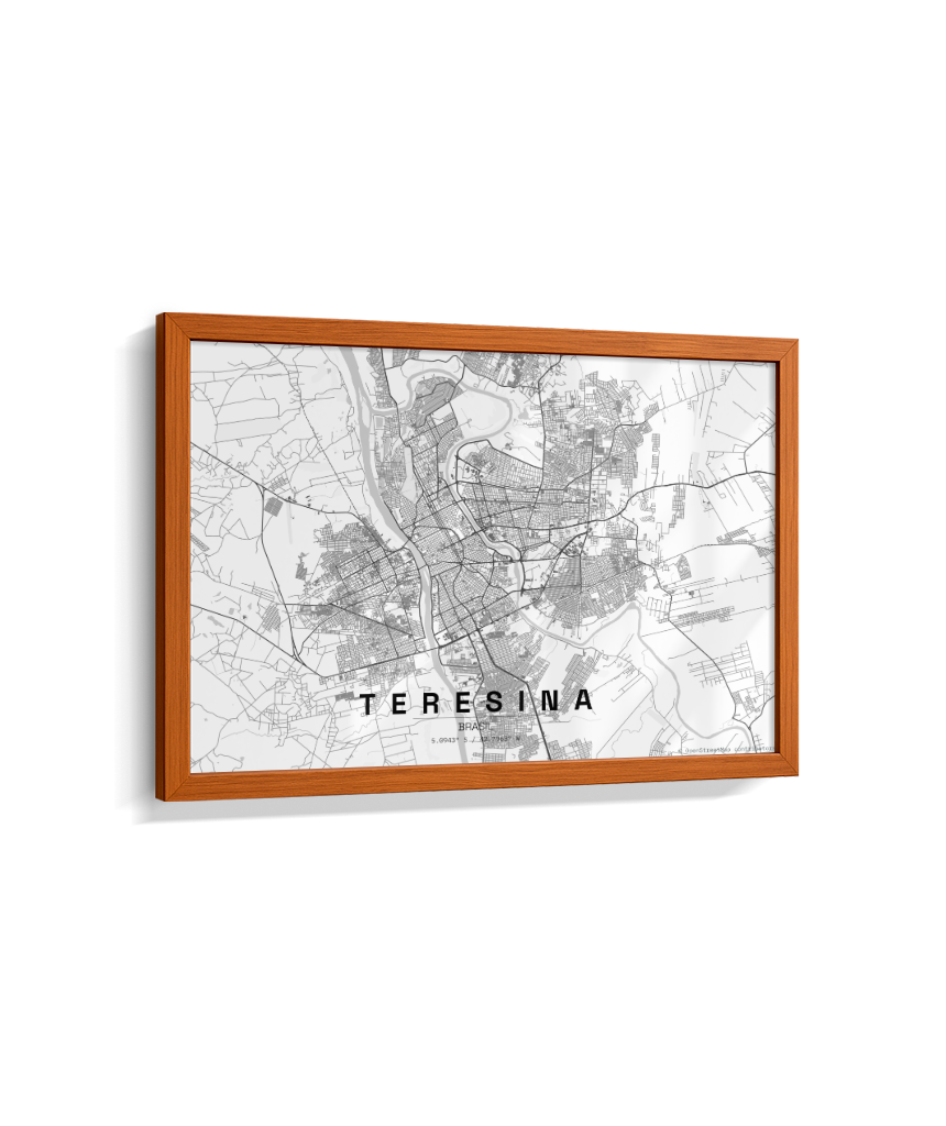 Quadro Mapa de Teresina - Horizontal