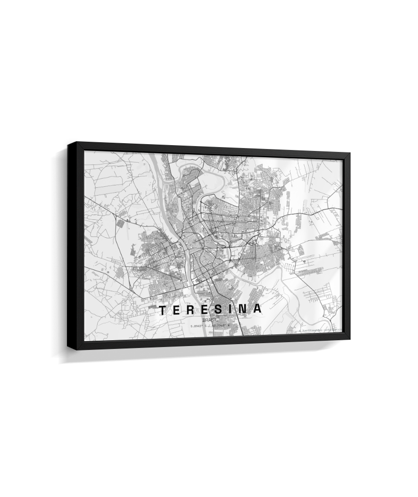 Quadro Mapa de Teresina - Horizontal