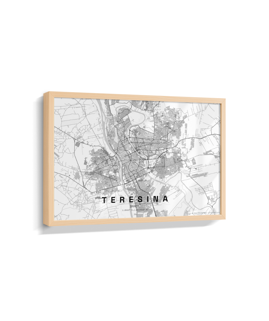 Quadro Mapa de Teresina - Horizontal