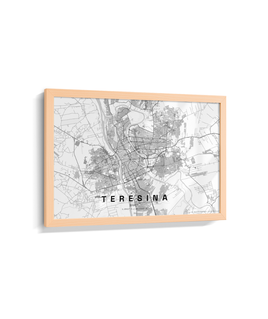 Quadro Mapa de Teresina - Horizontal