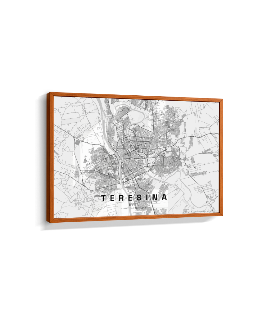 Quadro Mapa de Teresina - Horizontal