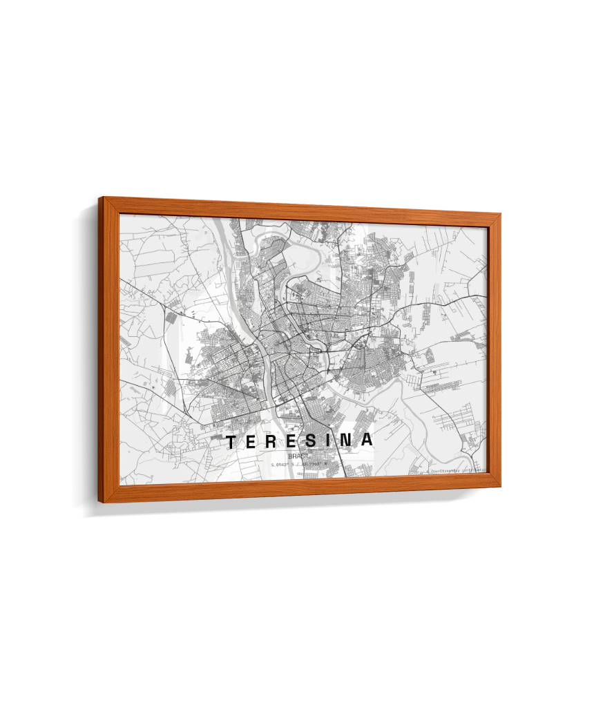 Quadro Mapa de Teresina - Horizontal