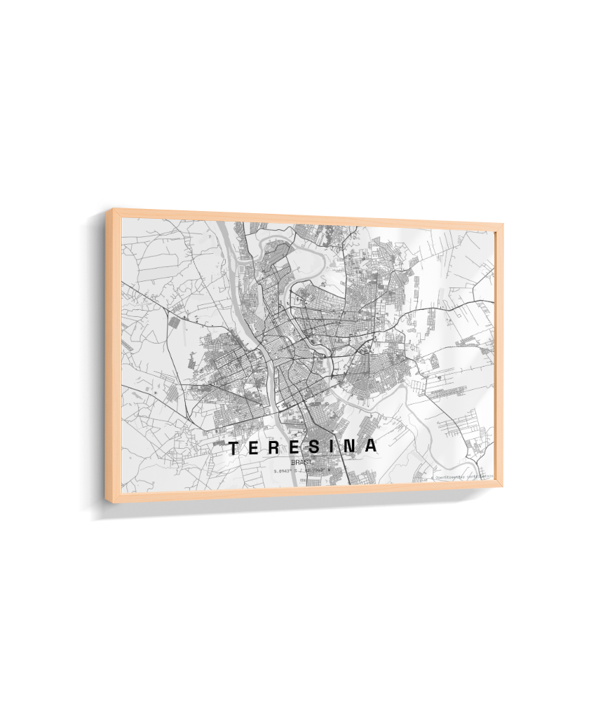 Quadro Mapa de Teresina - Horizontal