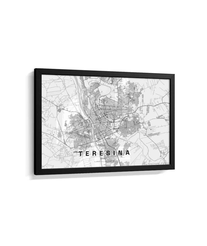 Quadro Mapa de Teresina - Horizontal