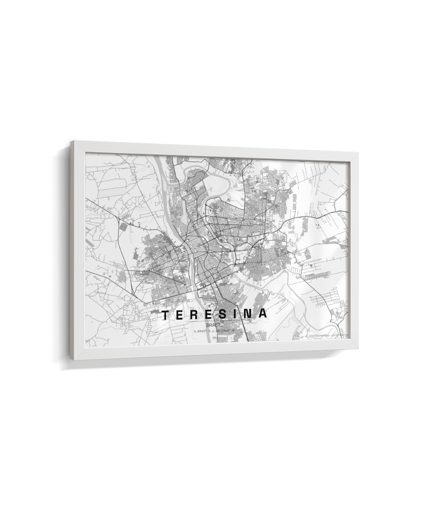 Quadro Mapa de Teresina - Horizontal