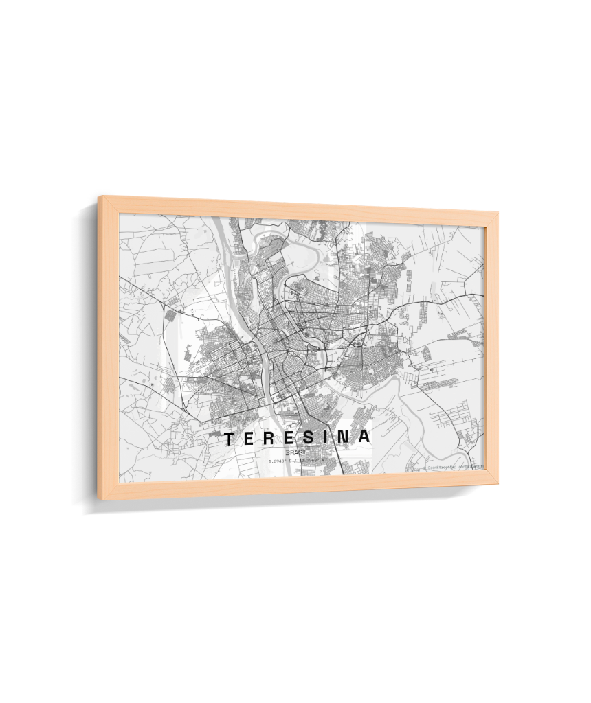 Quadro Mapa de Teresina - Horizontal