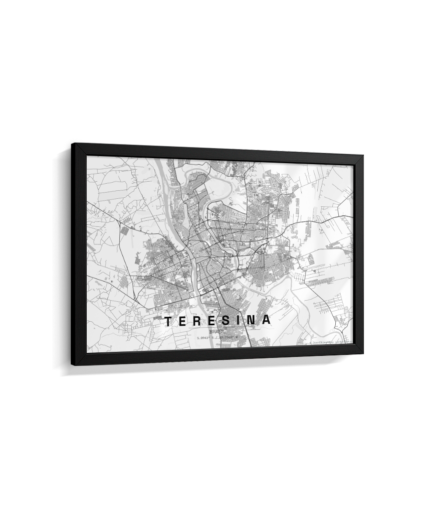 Quadro Mapa de Teresina - Horizontal