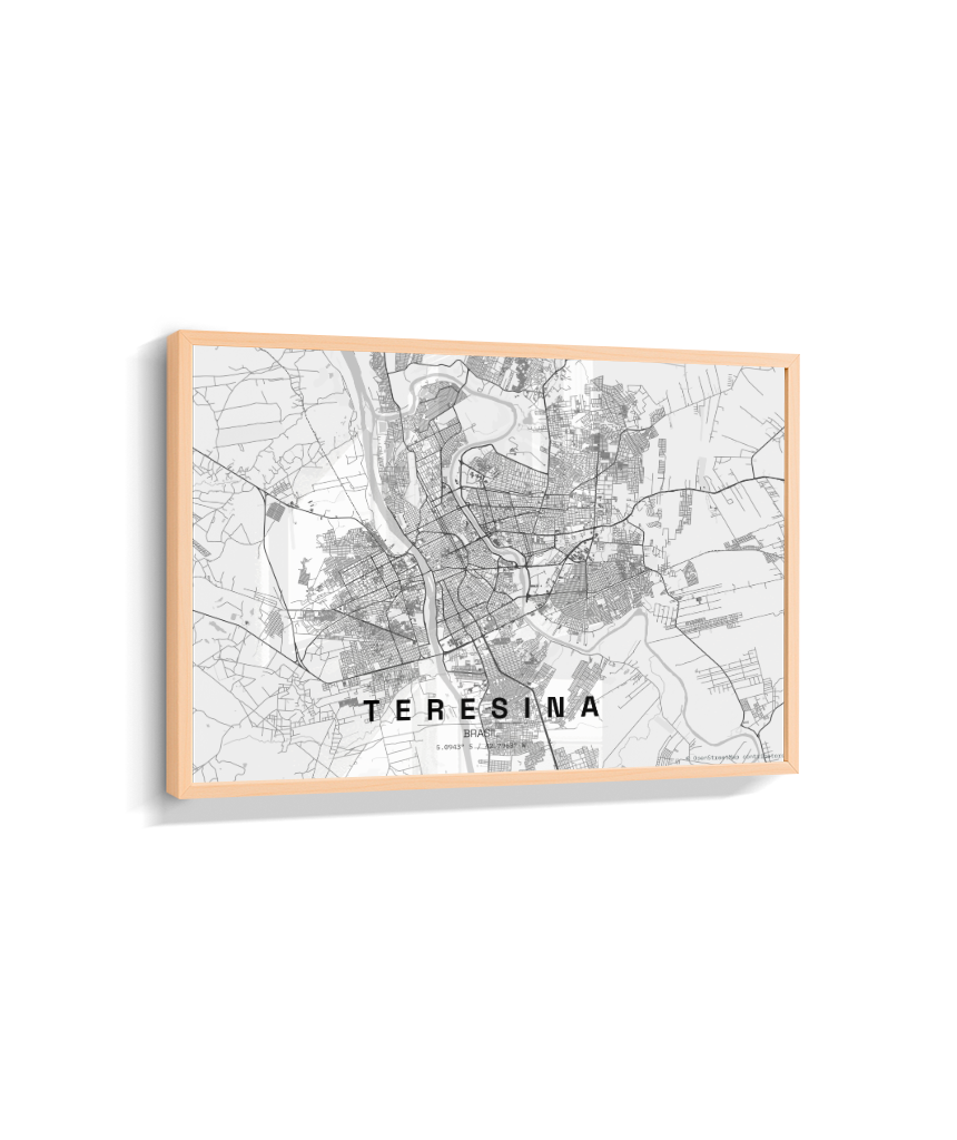 Quadro Mapa de Teresina - Horizontal