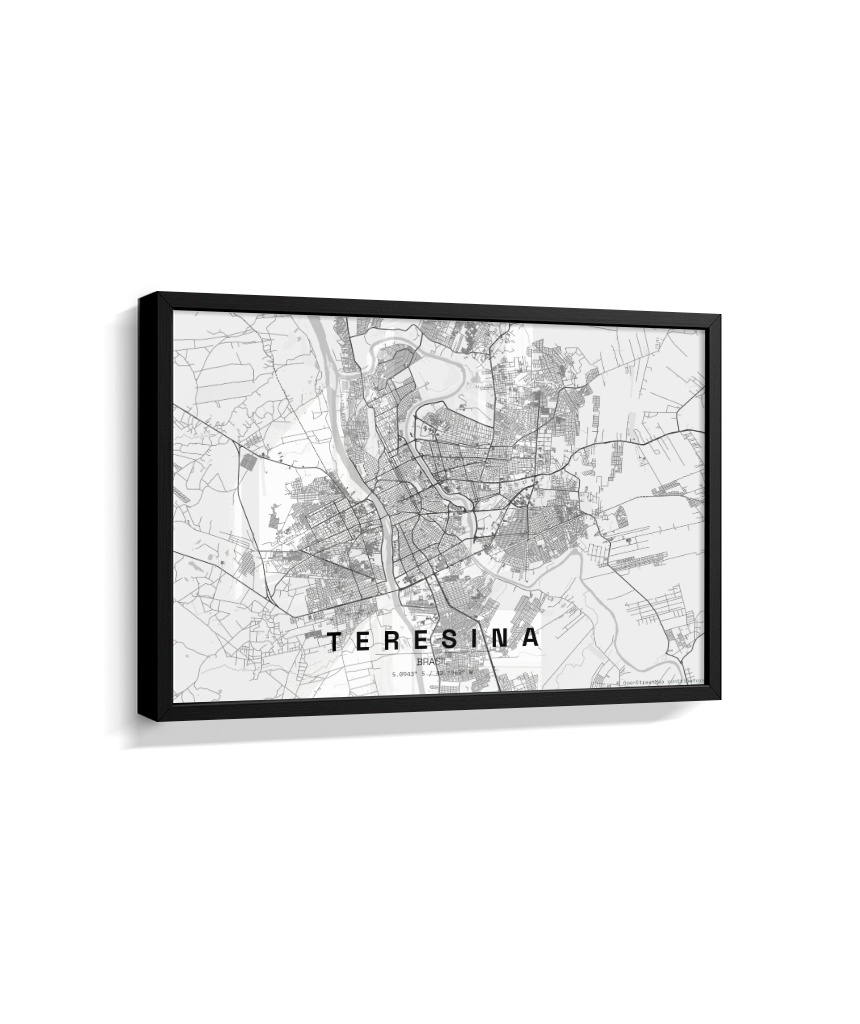 Quadro Mapa de Teresina - Horizontal