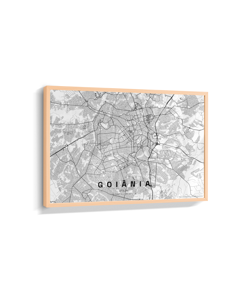 Quadro Horizontal Mapa de Goiânia