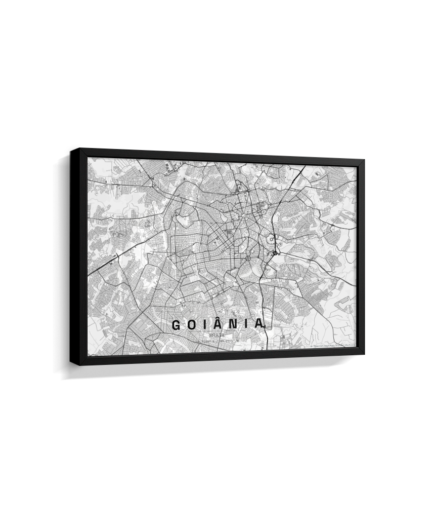 Quadro Horizontal Mapa de Goiânia