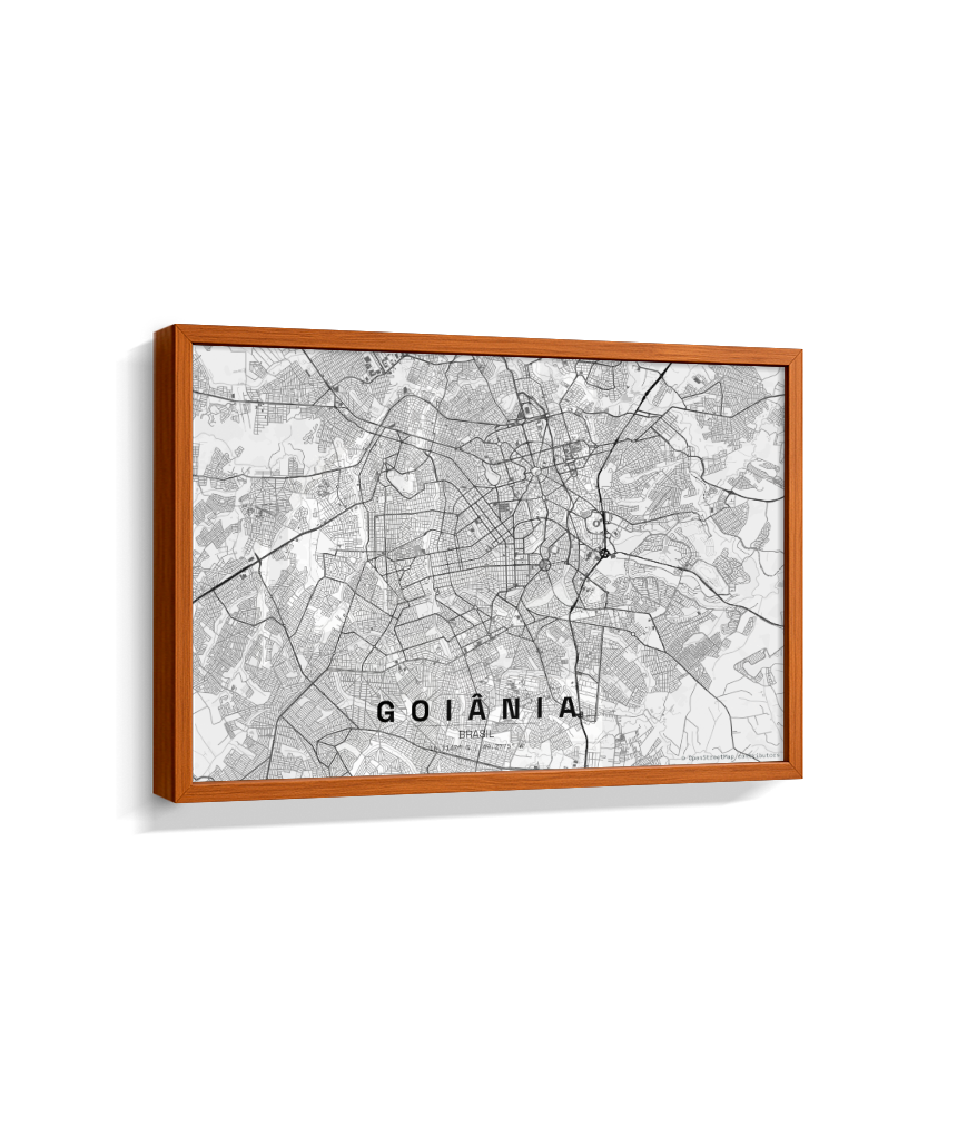 Quadro Horizontal Mapa de Goiânia