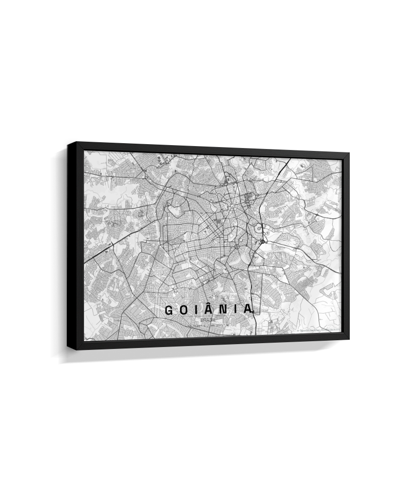 Quadro Horizontal Mapa de Goiânia