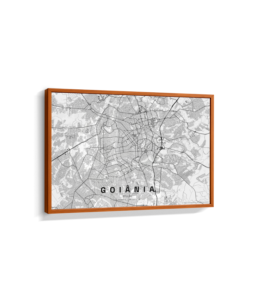 Quadro Horizontal Mapa de Goiânia