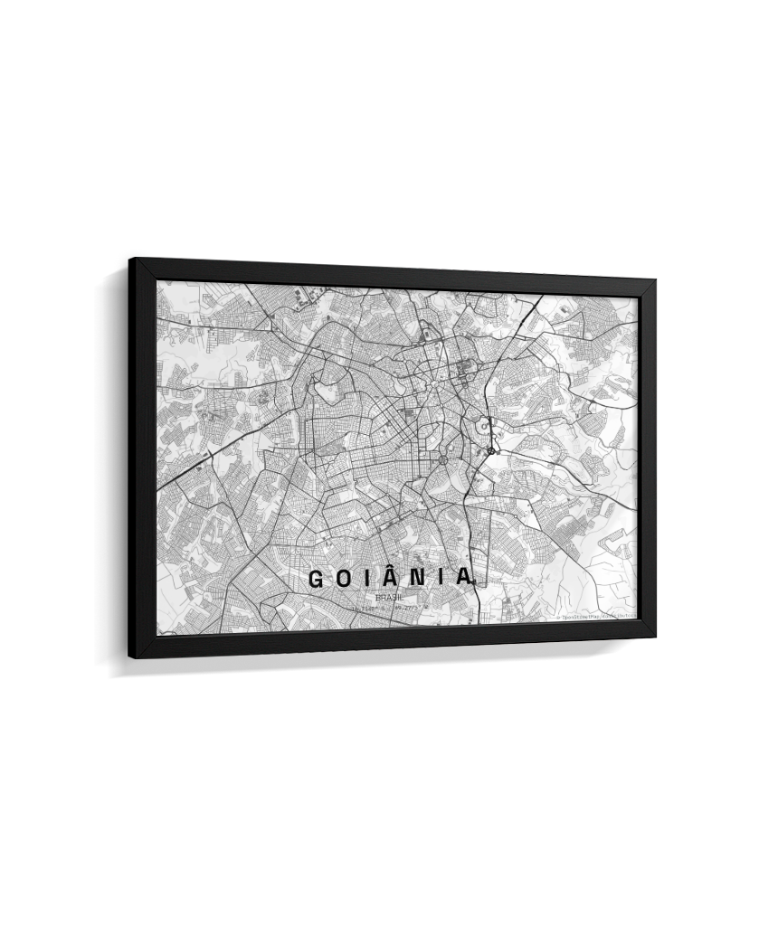 Quadro Horizontal Mapa de Goiânia