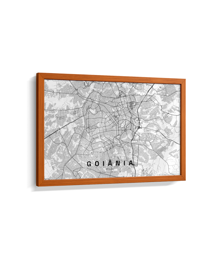Quadro Horizontal Mapa de Goiânia