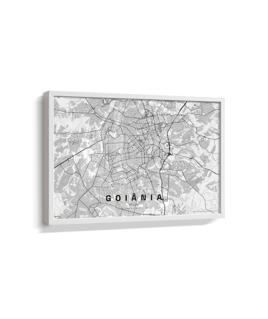 Quadro Horizontal Mapa de Goiânia