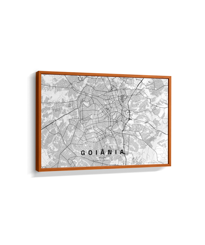 Quadro Horizontal Mapa de Goiânia