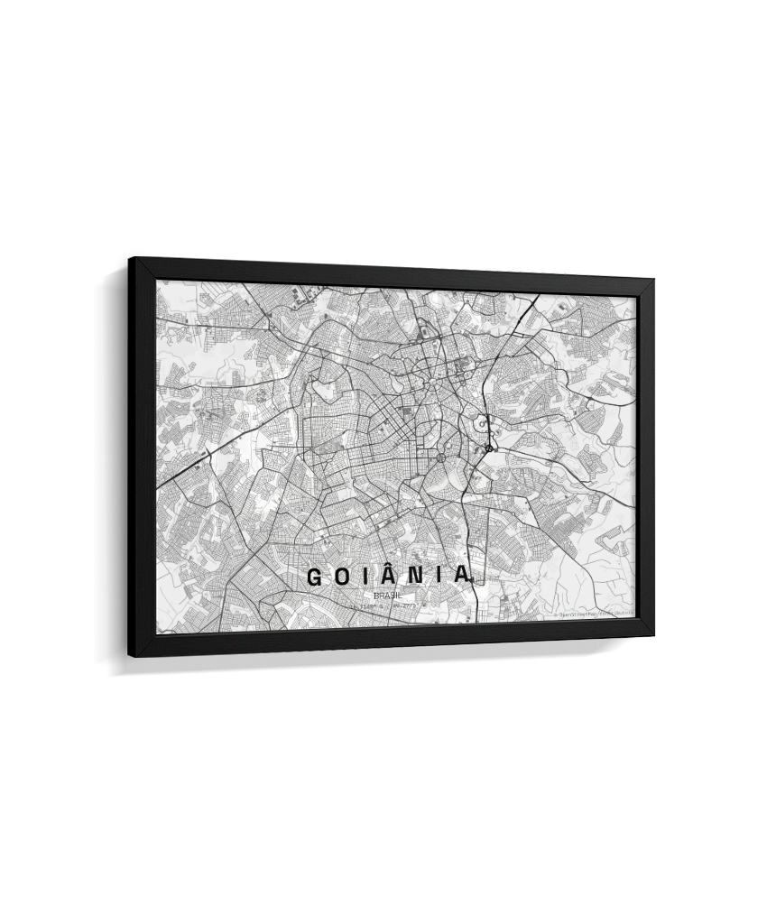 Quadro Horizontal Mapa de Goiânia