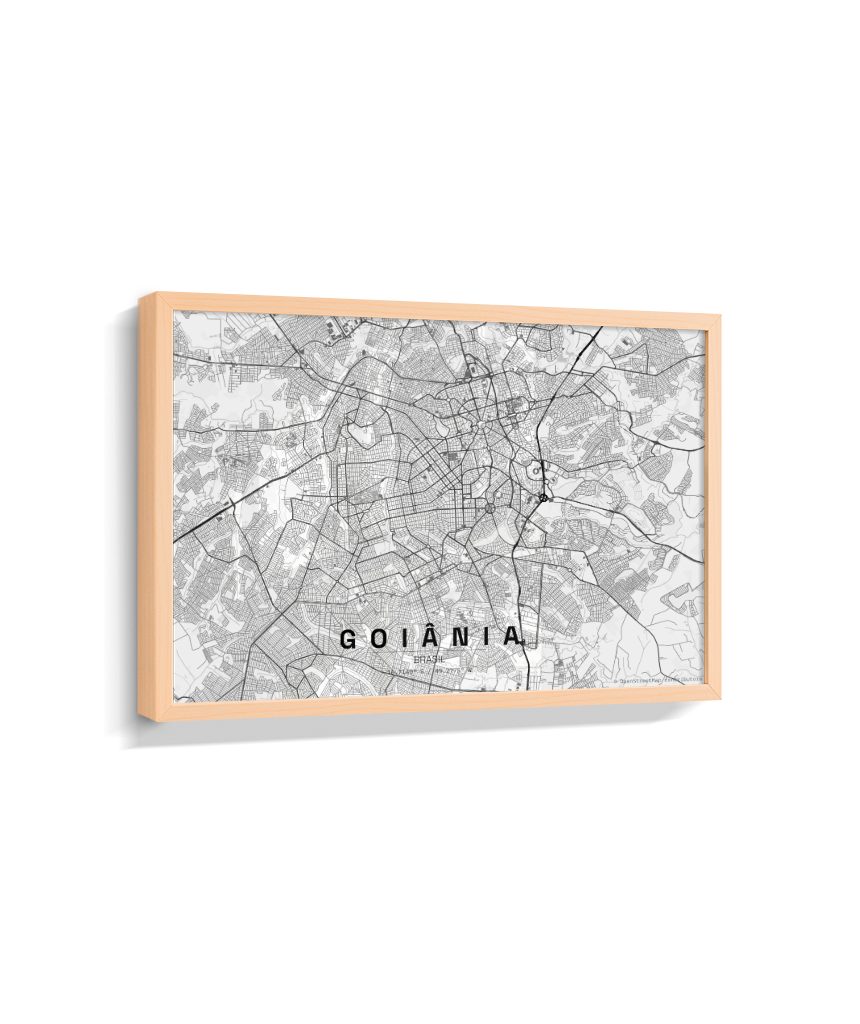 Quadro Horizontal Mapa de Goiânia