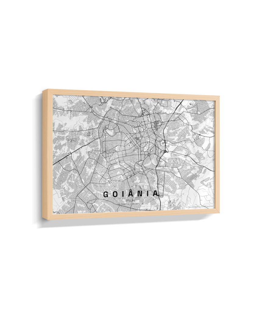 Quadro Horizontal Mapa de Goiânia
