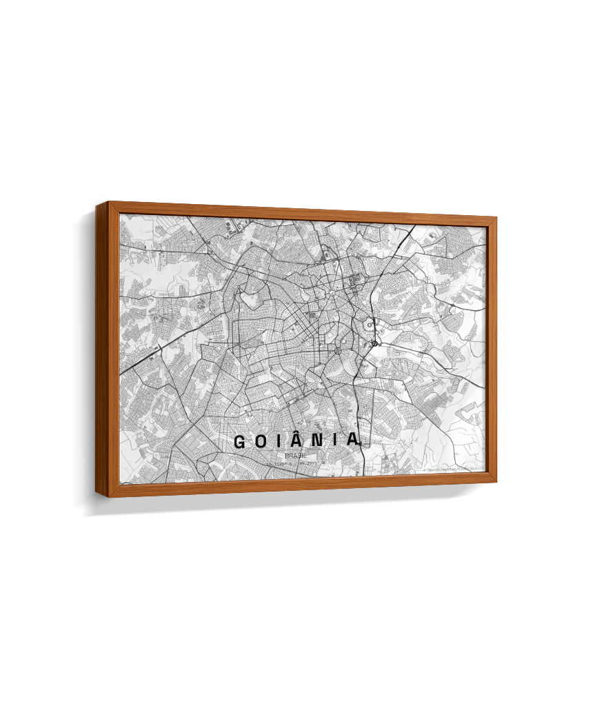 Quadro Horizontal Mapa de Goiânia