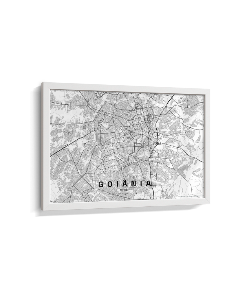 Quadro Horizontal Mapa de Goiânia